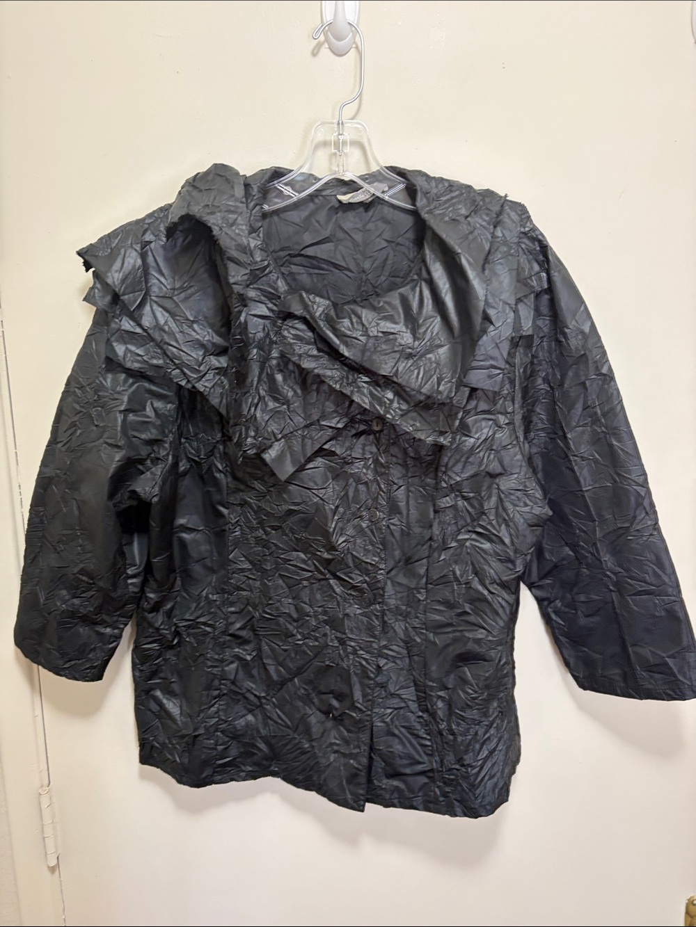 Women's Black Lightweight Hooded Trench Coat